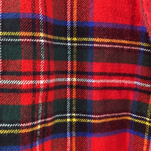 Red Multi Colored Plaid Flannel Shirt - Picture 3 of 3